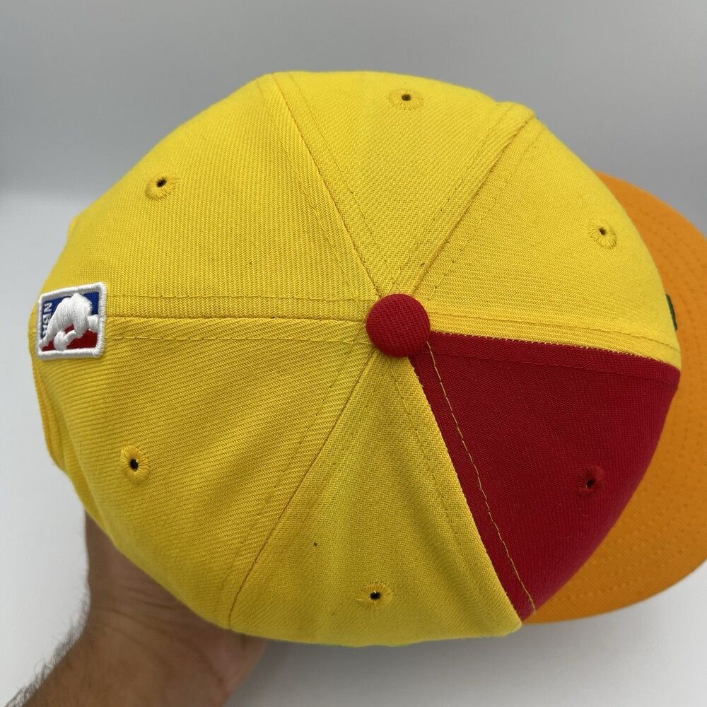Milwaukee Bucks New Era 9Fifty On-Court City Edition Yellow Snapback Hat Cap - Picture 11 of 15
